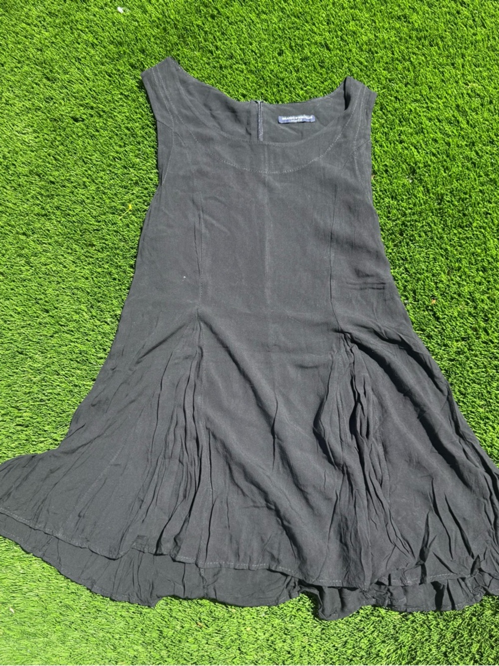 Brandy Melville Black Sleeveless A-Line Dress